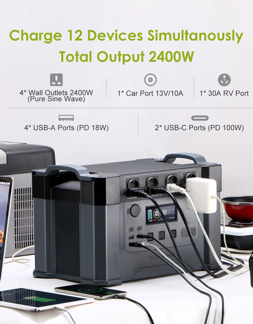 Load image into Gallery viewer, S2000 PRO Powerstation 2400W（Peak 4000W）Solar Generator&amp;Power Supply with UPS, Fast Charging（Ac Input up to 1500W)
