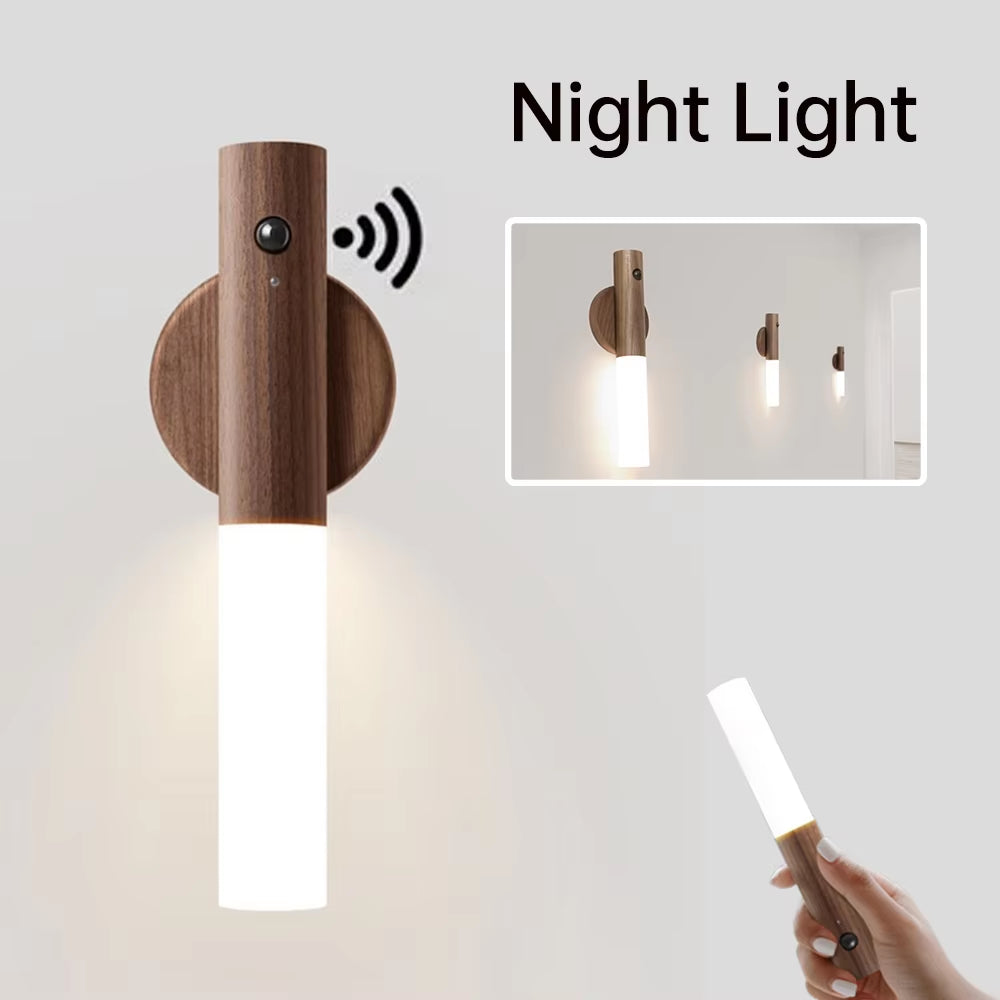 LED USB Night Light Magnetic Wall Lamp Kitchen Cabinet Closet Light Home Staircase Bedroom Table Move Lamp Bedside Lighting