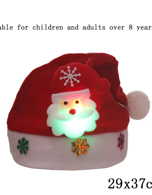 Load image into Gallery viewer, New Style! LED Christmas Hat Beanie Light up Illuminate Warm Hat 48 Patterns New Year Snowman Sweater Hat Christmas Decorations
