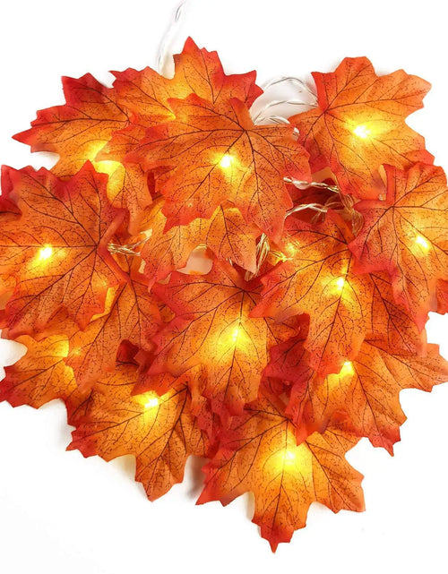 Load image into Gallery viewer, 2/3/6M Christmas Decoration Artificial Maple Leaf Leaves LED Light String Lantern Garland Home Party DIY Deco Halloween New Yea
