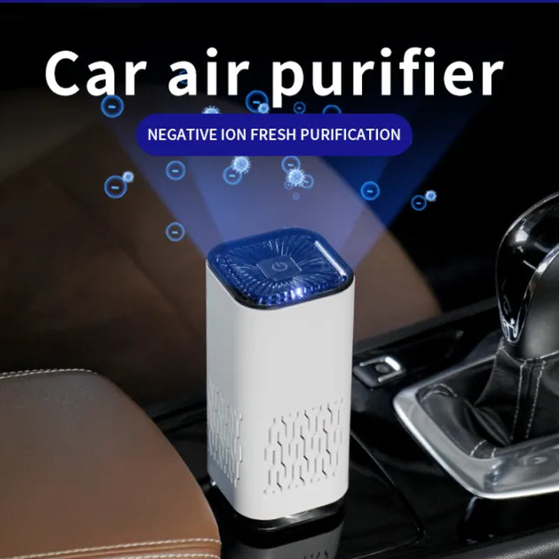 Car Air Purifier Portable Negative Ion Generator Remove Formaldehyde Dust Smoke Air Freshen Washer for Home Car