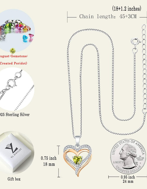 Load image into Gallery viewer, Women&#39;S Heart Necklace Sterling Silver Filigree Love Heart Pendant Cubic Zirconia Jewelry
