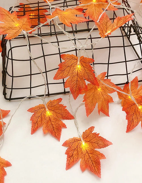 Load image into Gallery viewer, 2/3/6M Christmas Decoration Artificial Maple Leaf Leaves LED Light String Lantern Garland Home Party DIY Deco Halloween New Yea
