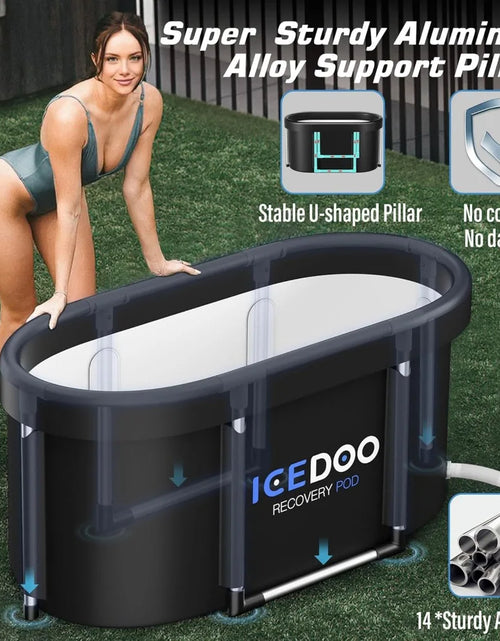 Load image into Gallery viewer, Upgrade XL 129 Gal Large Oval Ice Bath Tub for Athletes,Multiple Layered Portable Outdoor Cold Plunge Tub for Recovery
