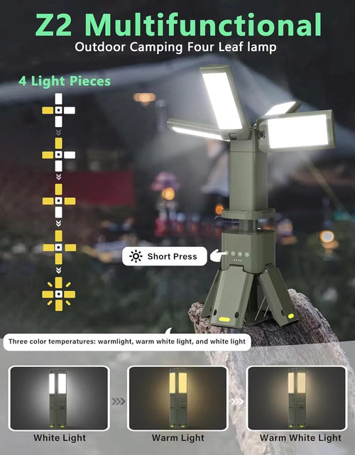 Load image into Gallery viewer, 14000Mah Rechargeable Outdoor Hiking Fishing Tent Lamp 6000 LM Super Bright Magnetic Rotatable Telescopic LED RV Camping Lantern
