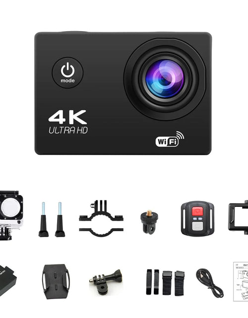 Load image into Gallery viewer, 4K Action Camera Wifi 2.0&quot; Screen 1080P/30FPS Waterproof Camera Helmet Video Recording Camera Sports Cameras Outdoor Mini Cam
